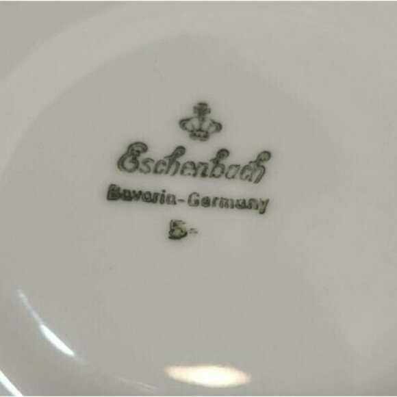 Vtg Eschenbach Bavaria Germany Saucers Set Of Two with Small Pink Tulips 5.5" - Picture 4 of 5